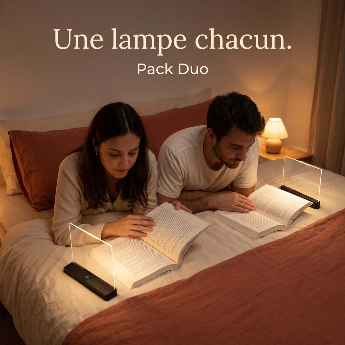 Une lampe chacun : le Pack Duo Lisolia pour lire à deux dans le même lit